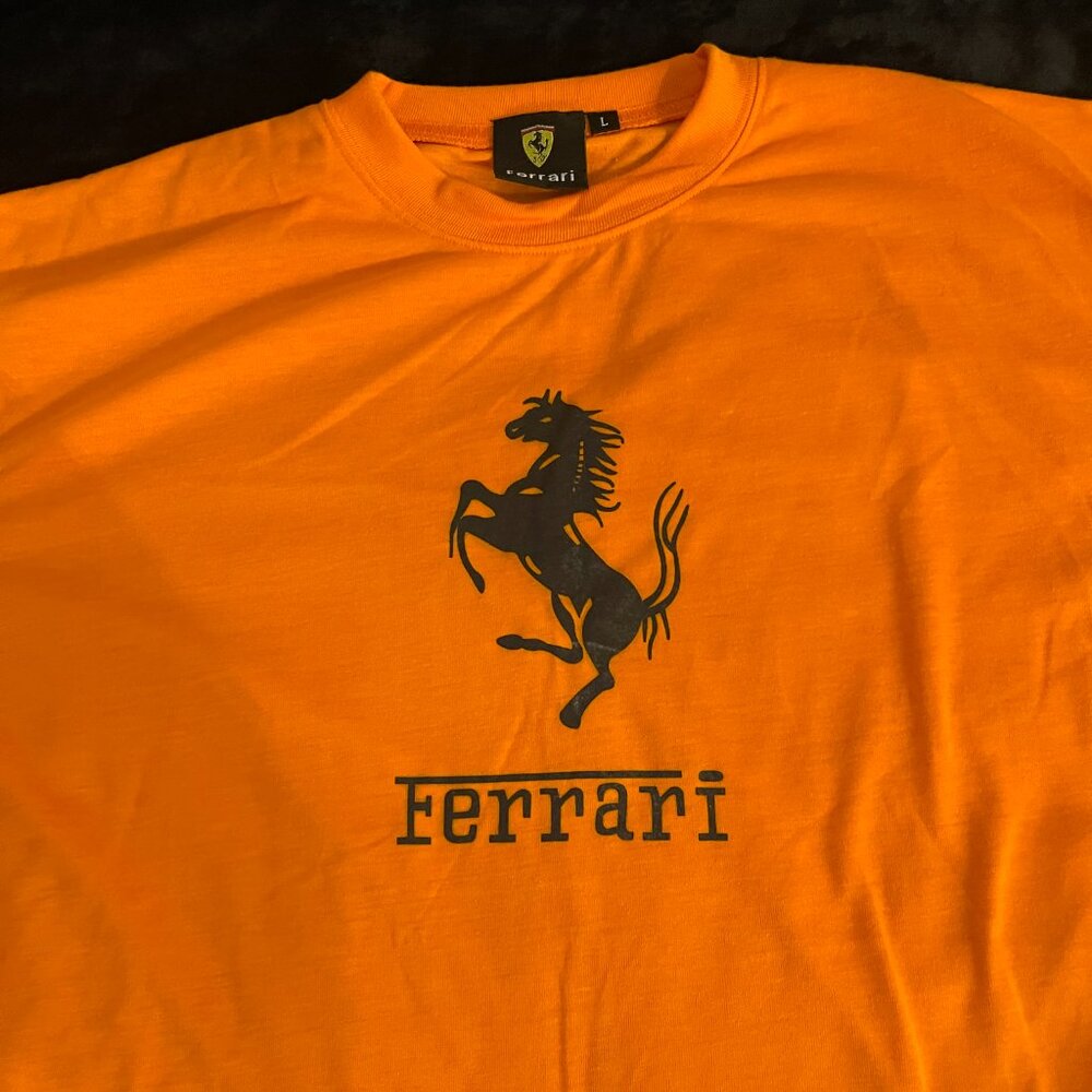 Ferrari Orange Prancing Horse Graphic Tee Size L - Picture 4 of 8